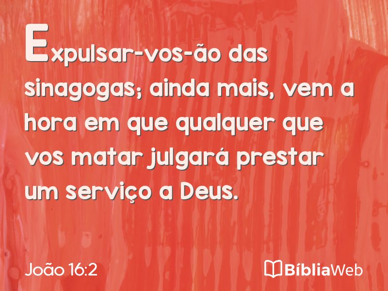 João 16:2 em imagem para compartilhar