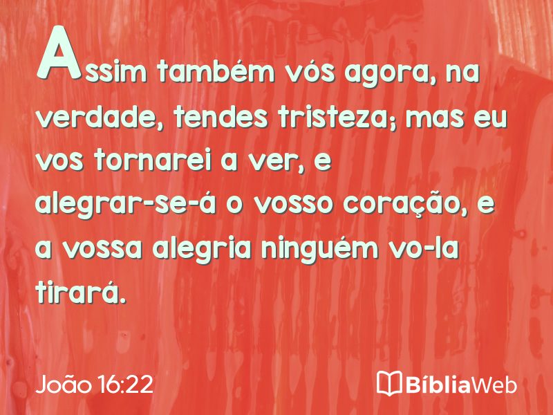 João 16:22 em imagem para compartilhar