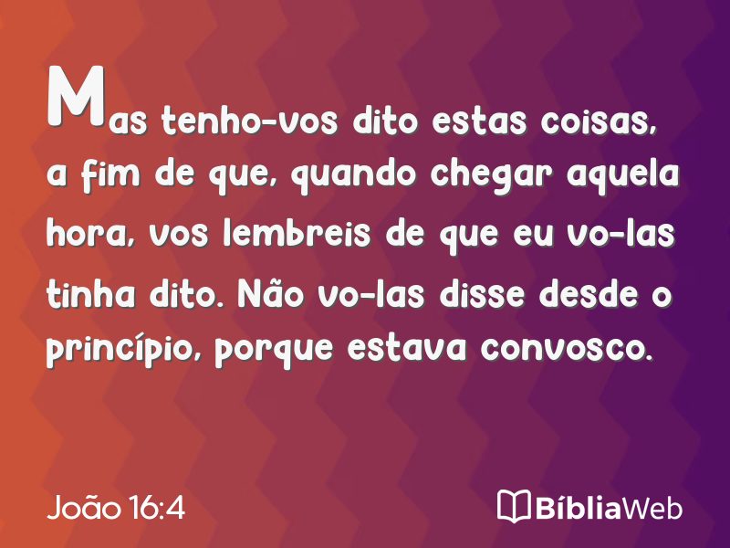 João 16:4 em imagem para compartilhar