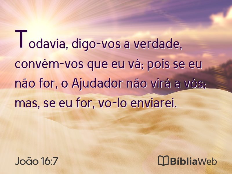 João 16:7 em imagem para compartilhar