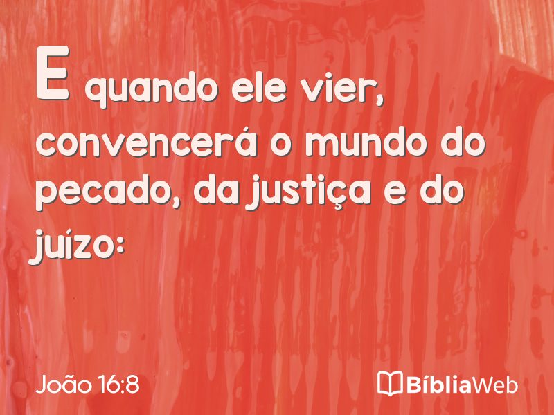 João 16:8 em imagem para compartilhar