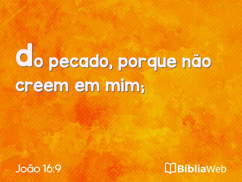 João 16:9 em imagem para compartilhar