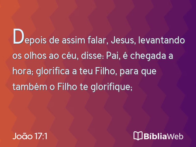 João 17:1 em imagem para compartilhar
