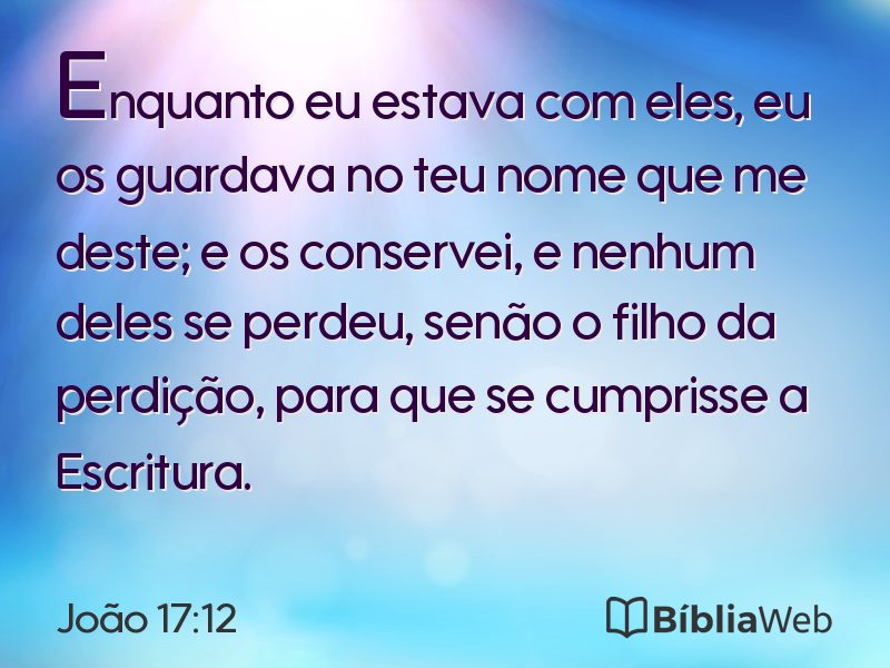 João 17:12 em imagem para compartilhar