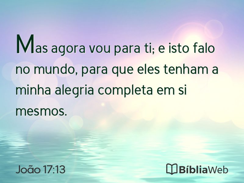 João 17:13 em imagem para compartilhar
