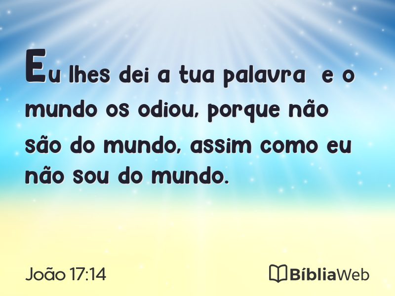 João 17:14 em imagem para compartilhar