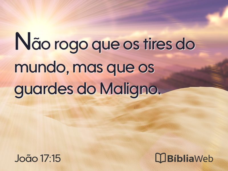 João 17:15 em imagem para compartilhar