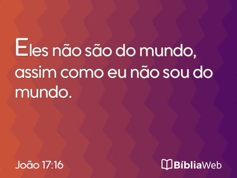 João 17:16 em imagem para compartilhar