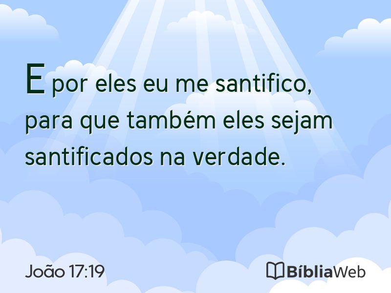 João 17:19 em imagem para compartilhar