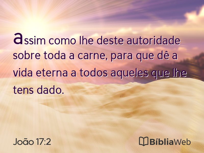 João 17:2 em imagem para compartilhar