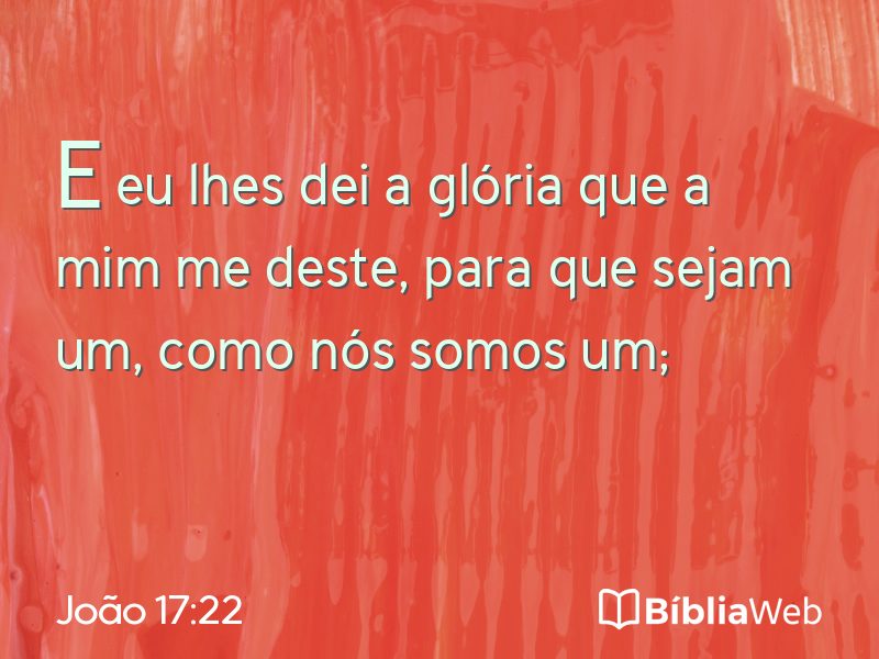 João 17:22 em imagem para compartilhar