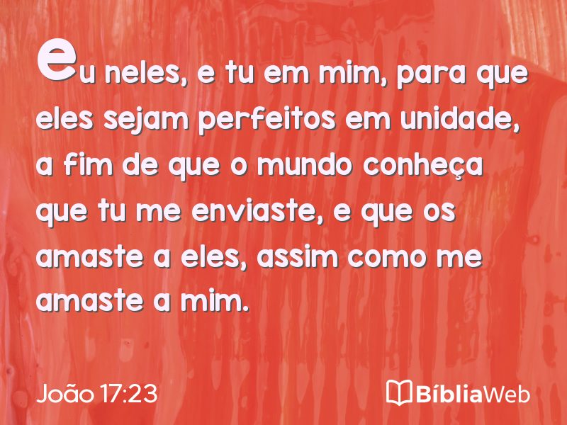 João 17:23 em imagem para compartilhar