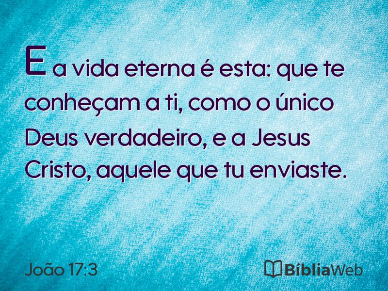 João 17:3 em imagem para compartilhar