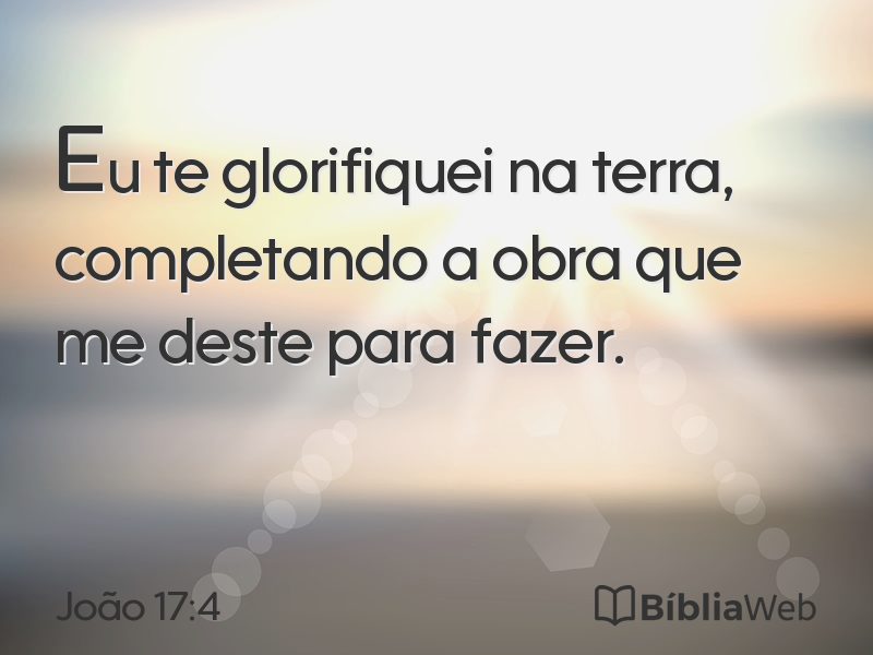 João 17:4 em imagem para compartilhar