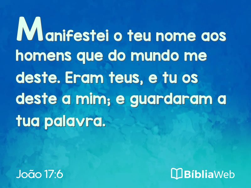 João 17:6 em imagem para compartilhar