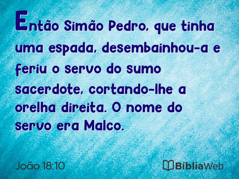João 18:10 em imagem para compartilhar