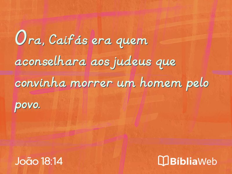 João 18:14 em imagem para compartilhar