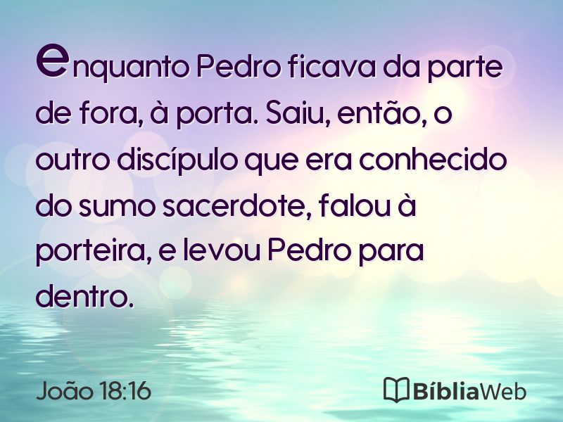João 18:16 em imagem para compartilhar