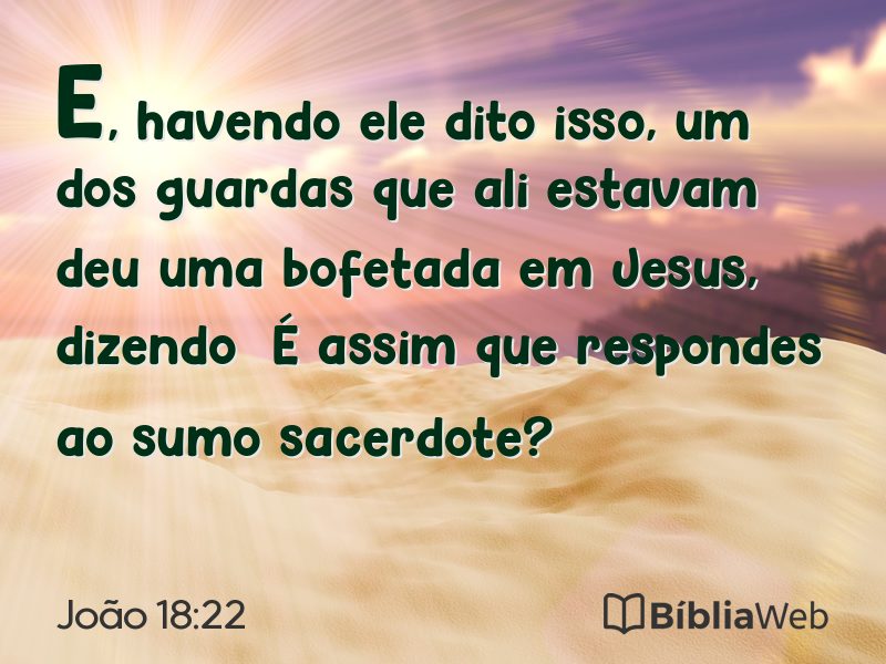 João 18:22 em imagem para compartilhar