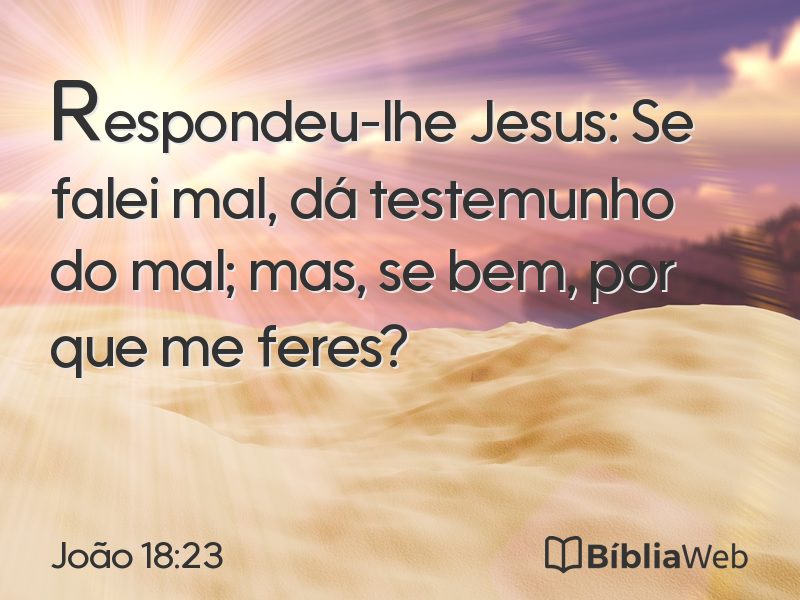 João 18:23 em imagem para compartilhar