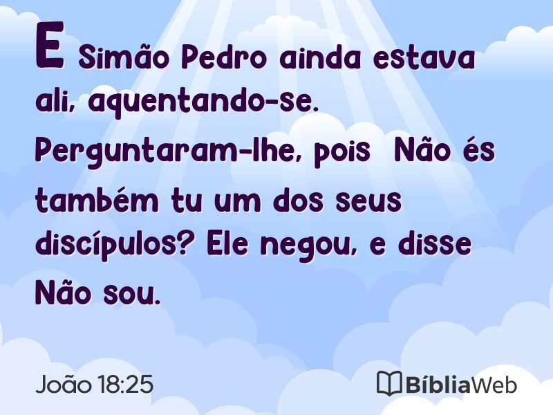João 18:25 em imagem para compartilhar
