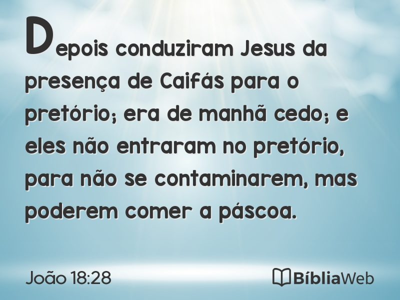 João 18:28 em imagem para compartilhar
