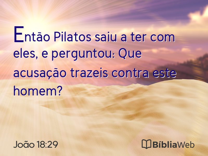 João 18:29 em imagem para compartilhar