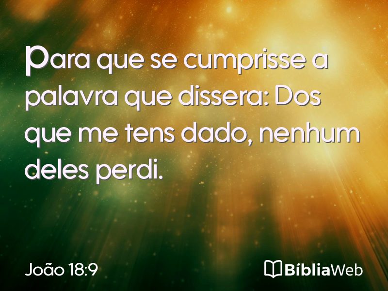 João 18:9 em imagem para compartilhar
