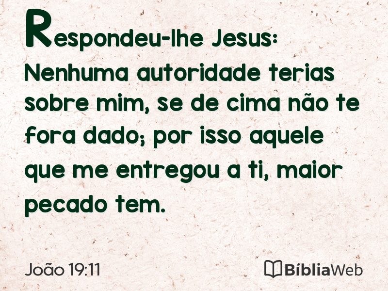João 19:11 em imagem para compartilhar