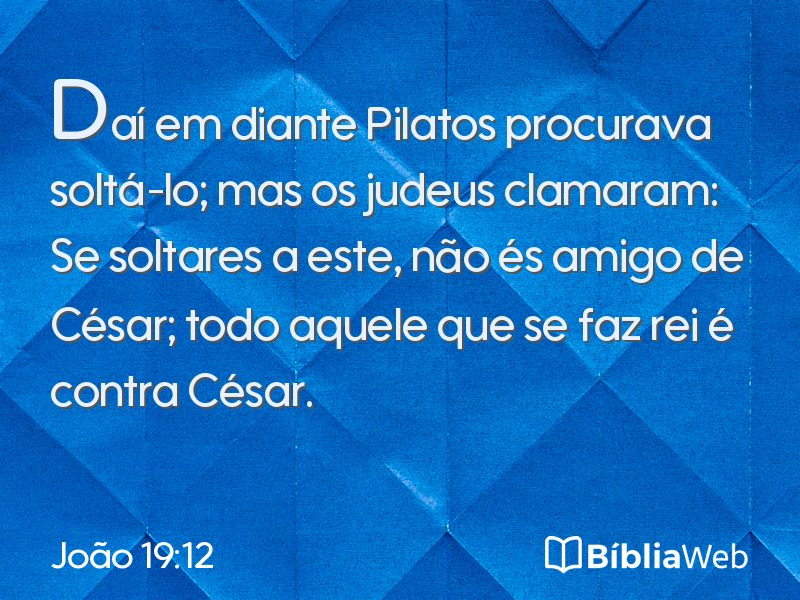João 19:12 em imagem para compartilhar