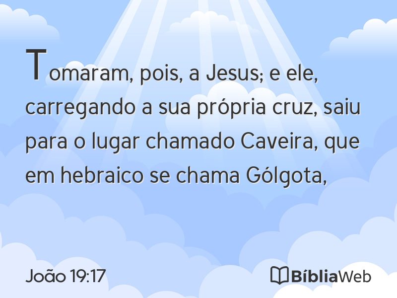 João 19:17 em imagem para compartilhar