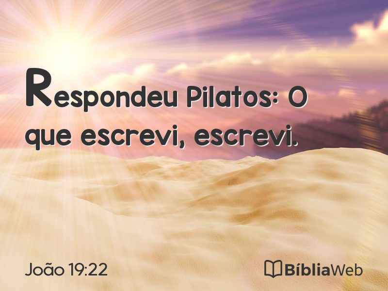 João 19:22 em imagem para compartilhar