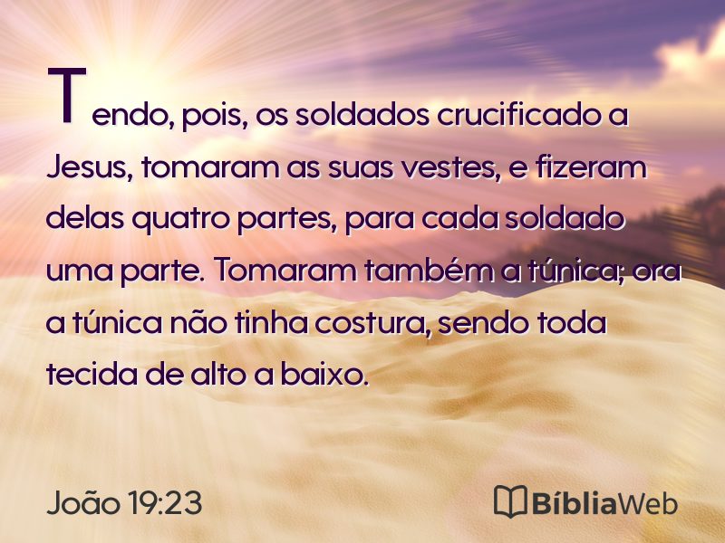 João 19:23 em imagem para compartilhar
