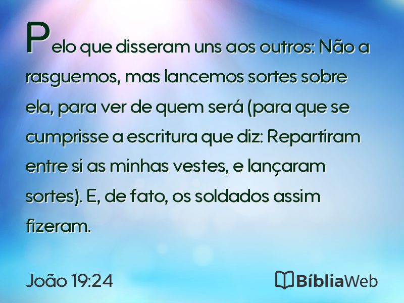 João 19:24 em imagem para compartilhar