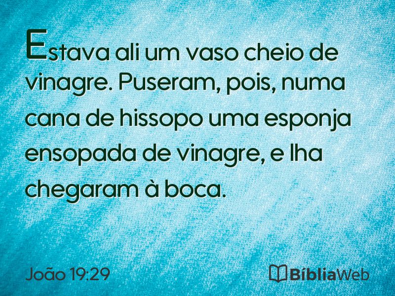 João 19:29 em imagem para compartilhar