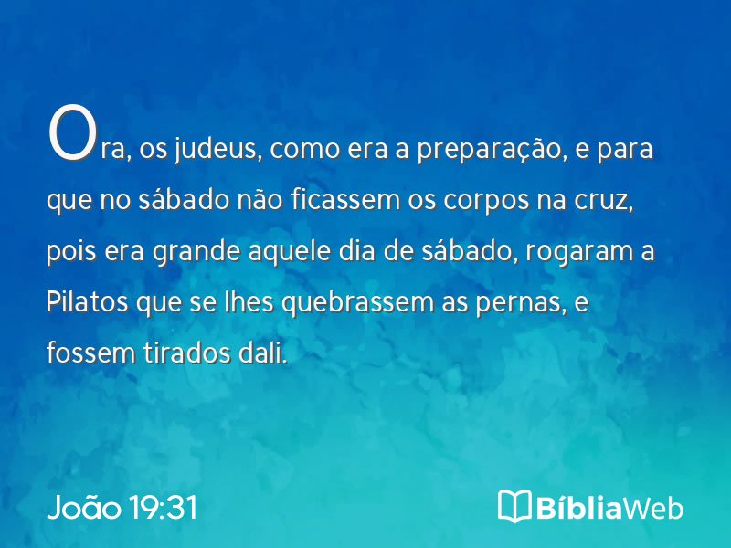 João 19:31 em imagem para compartilhar