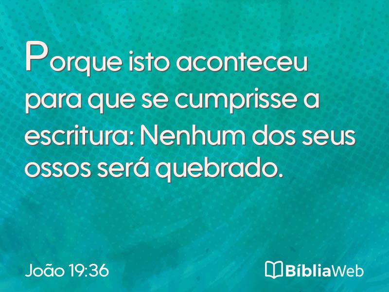 João 19:36 em imagem para compartilhar