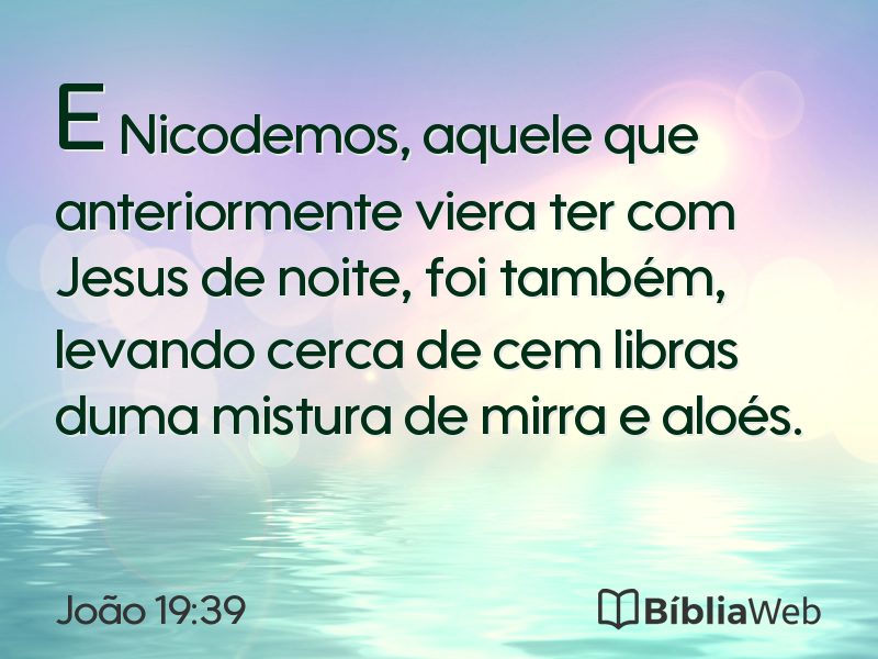 João 19:39 em imagem para compartilhar
