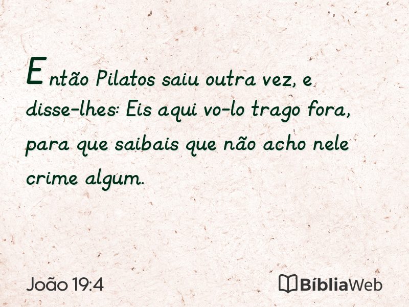 João 19:4 em imagem para compartilhar