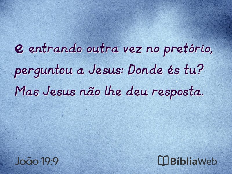 João 19:9 em imagem para compartilhar