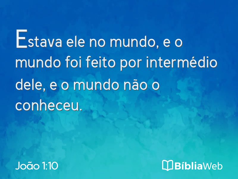 João 1:10 em imagem para compartilhar