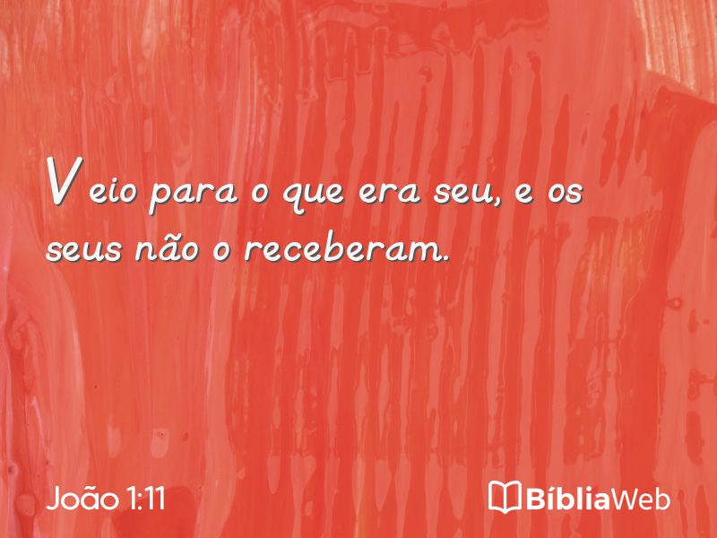 João 1:11 em imagem para compartilhar