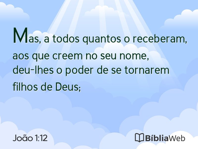 João 1:12 em imagem para compartilhar