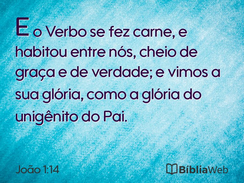 João 1:14 em imagem para compartilhar