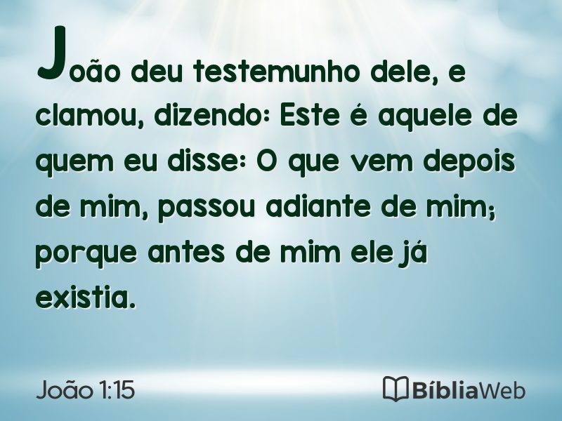 João 1:15 em imagem para compartilhar