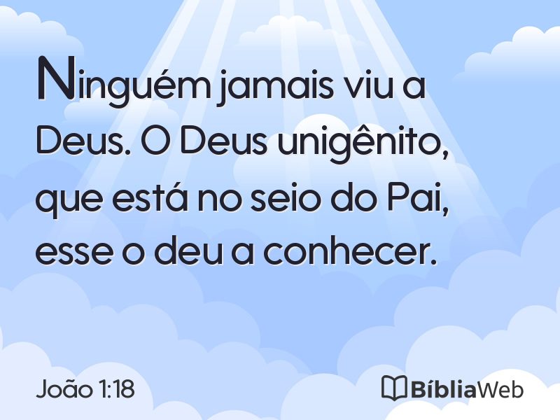 João 1:18 em imagem para compartilhar