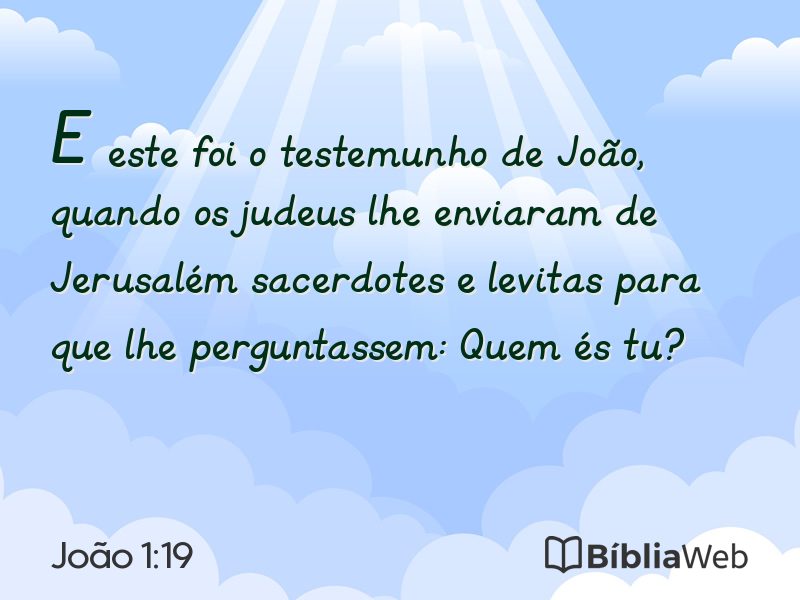João 1:19 em imagem para compartilhar