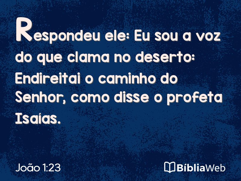 João 1:23 em imagem para compartilhar