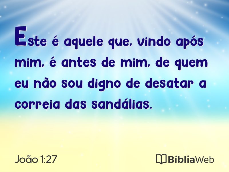 João 1:27 em imagem para compartilhar