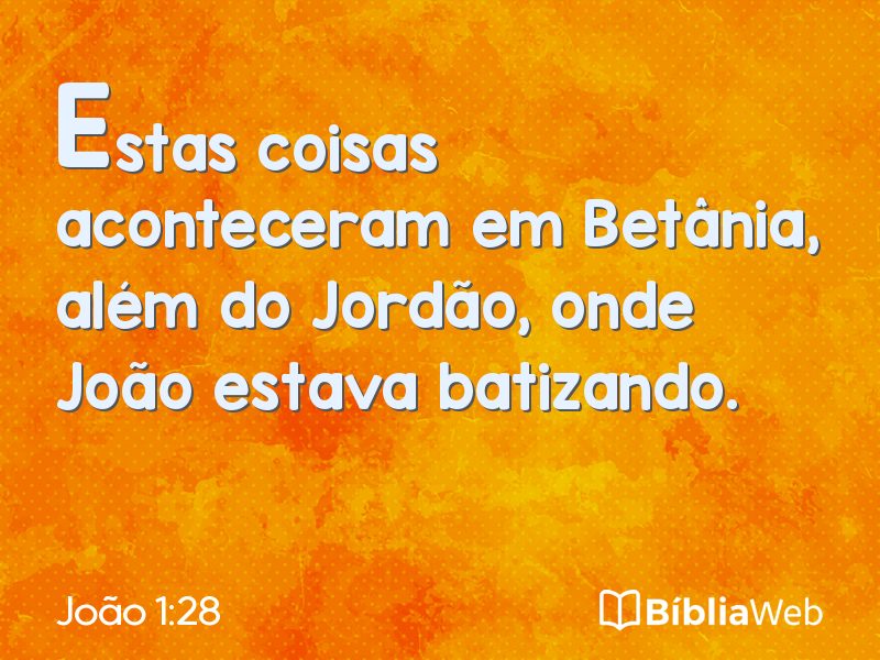 João 1:28 em imagem para compartilhar